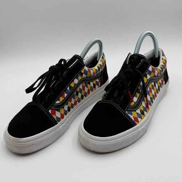 Vans Shoes Womens Size 7.5 Diamond Playing Cards Off The Wall Lace Up Sneakers - Picture 1 of 7